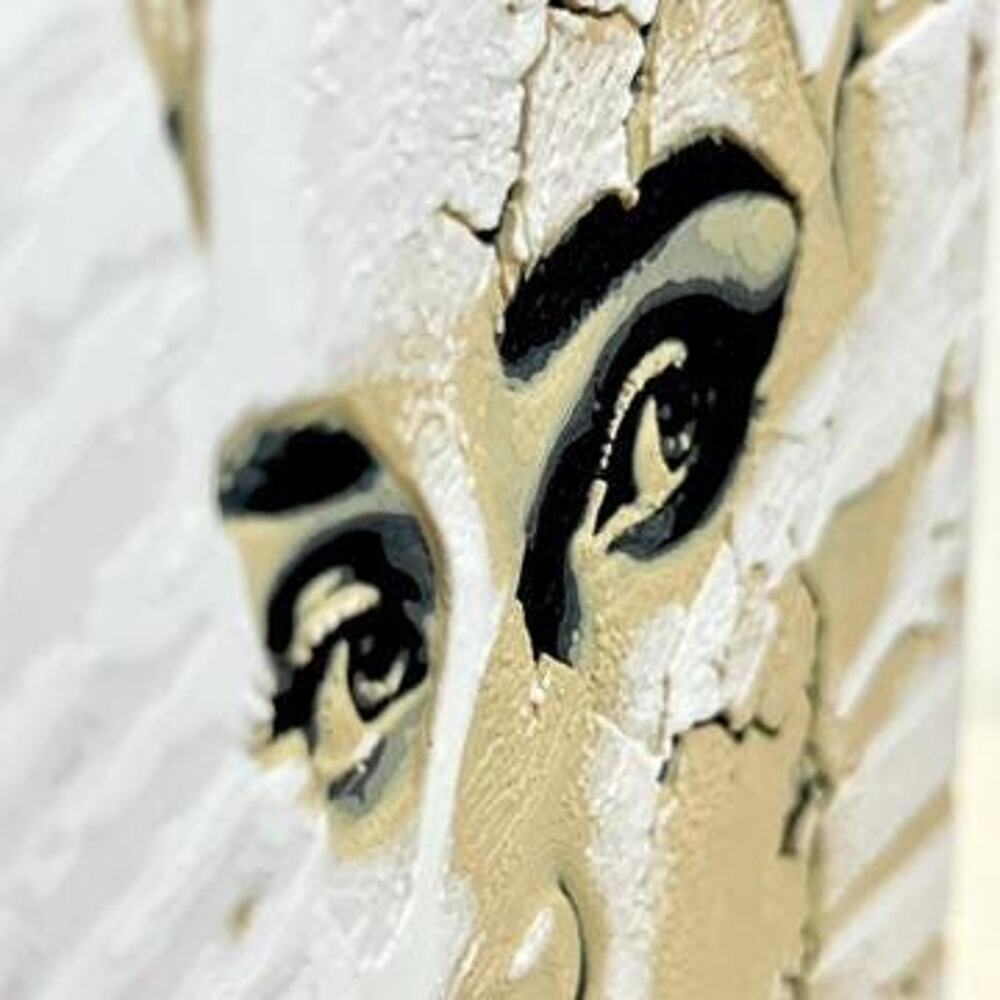 Woman in the Wall, Cracked Face Wall Art, Surreal Portrait Wall Decor - Picture 3 of 9